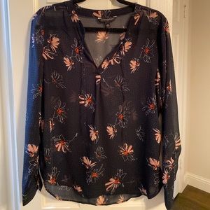 Banana republic floral blouse